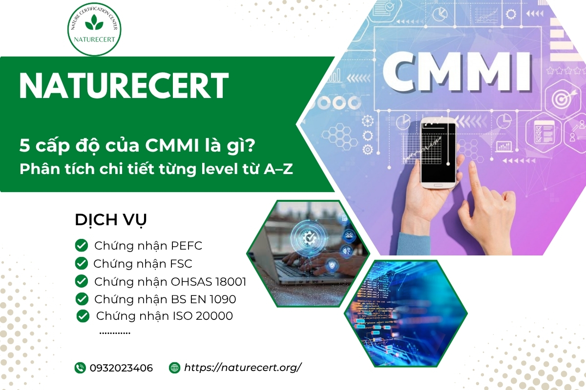 5 cấp độ của CMMI là gì? Phân tích chi tiết từng level từ A–Z